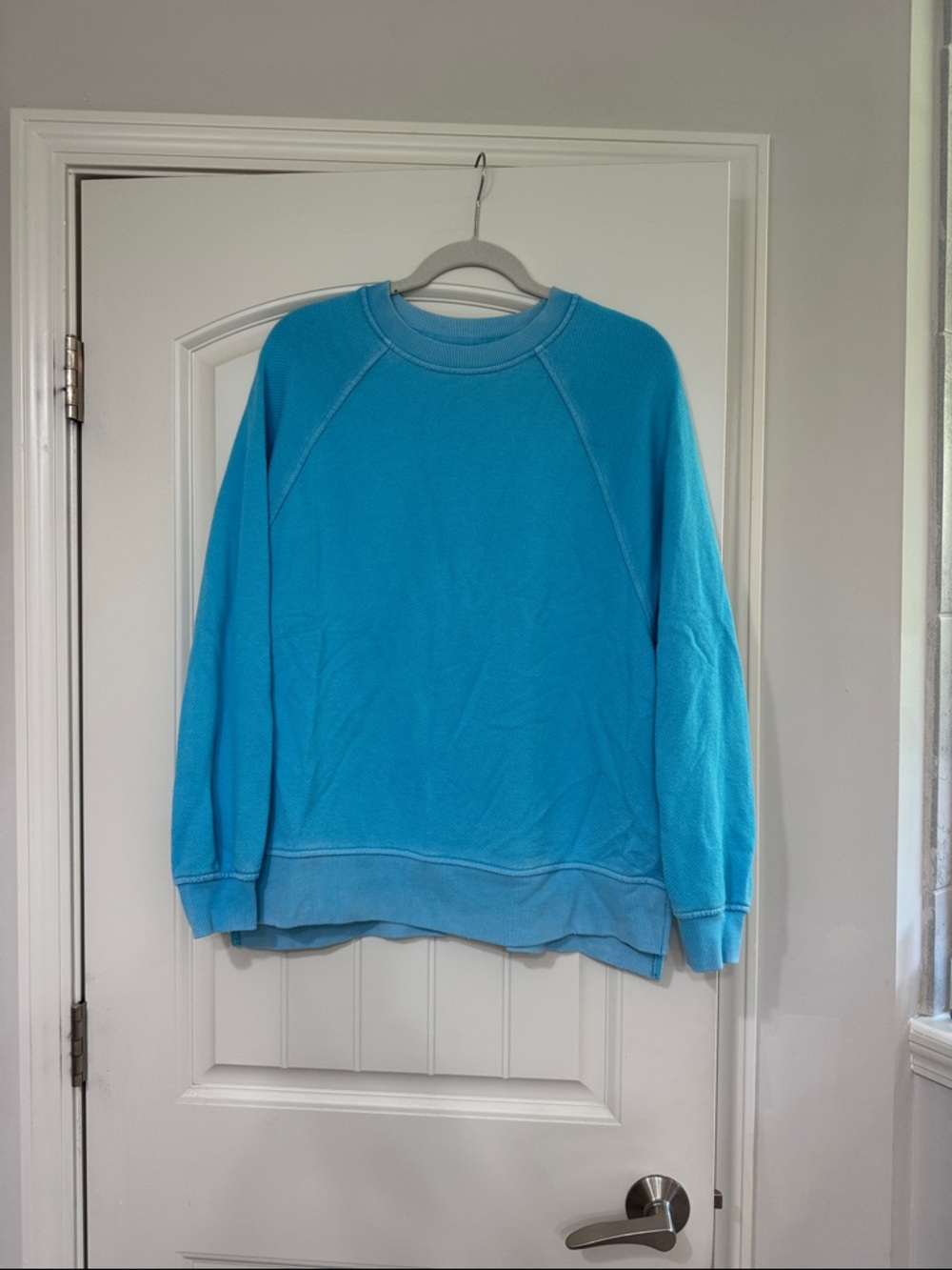 aerie Bright Aqua Crewneck Sweatshirt - Aqua Blue